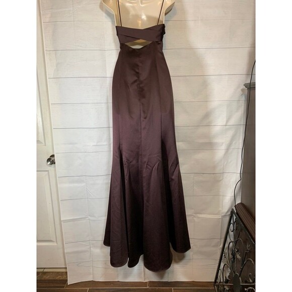 David's Bridal Sweetheart Neckline Mocha Formal Gown Dress- Size 10 - Picture 10 of 12